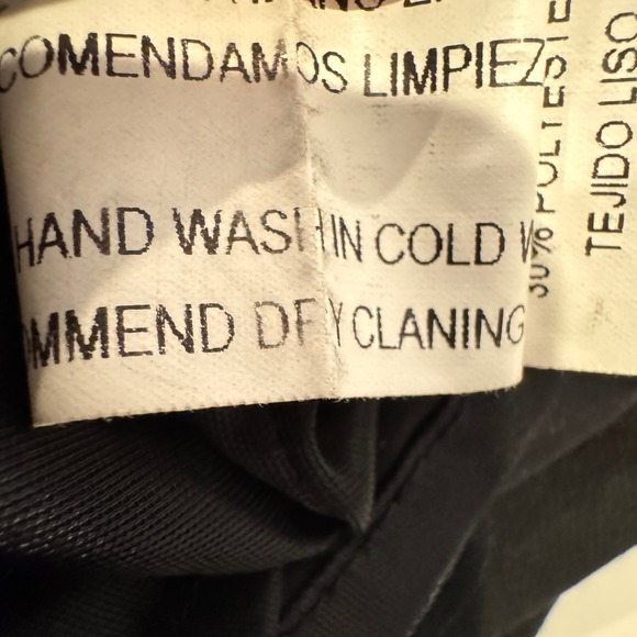 UKE. Bodycon Dress Sz 6 Made in Spain Lace Mesh Top Ponte Knit Bottom Navy Black - Picture 10 of 11